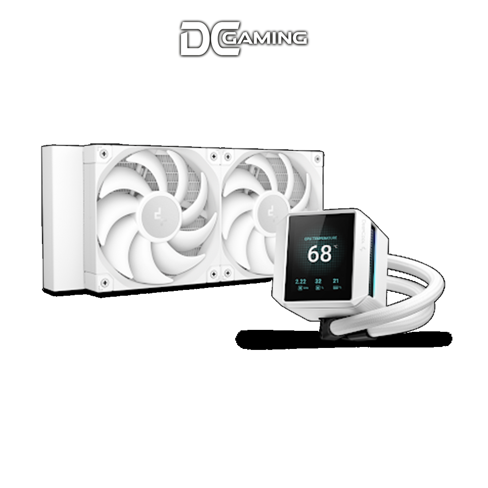 Deepcool MYSTIQUE 240 ARGB Customizable LCD Screen AIO Liquid Cooling White